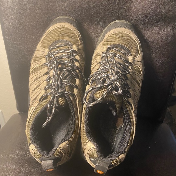 MERRELL J75023 Men’s Grey Leather Pivot Lace Sport  Concrete Hiking Boots Size 8 - Picture 3 of 11